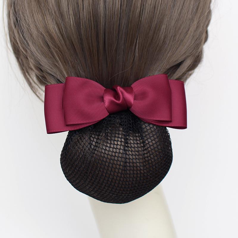 Yifei Original Professional Head Flower Hair Accessories Hairpin Hotel Bank Nurse Stewardess Disc Hair Mesh Bow