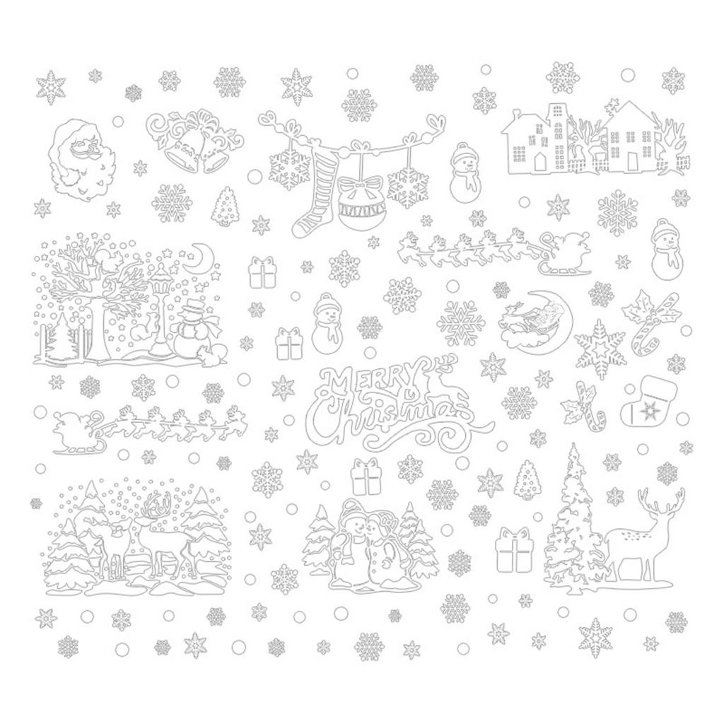 Christmas Decorations Holiday Party Decoration Window Stickers Pvc Static Stickers Window Decorations