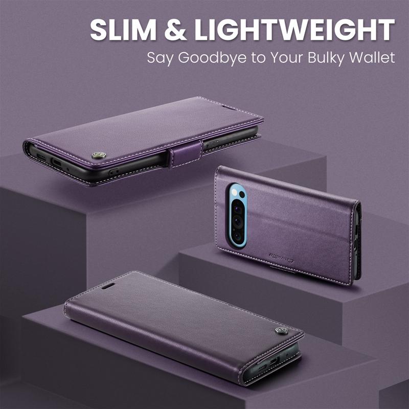 RFID Blocking Wallet Case Kickstand Leather Flip Case for Google Pixel 7 8 9 Pro XL 7a 8a 9pro Phone Cover Cards Bag Back Cover