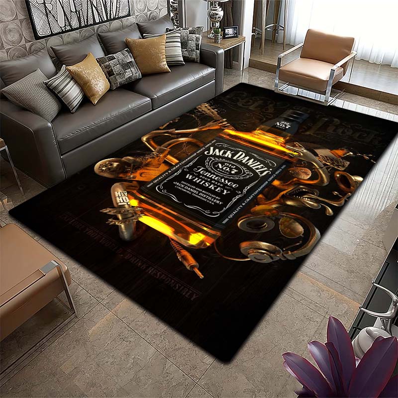 2026 new multi size J-Jack D-Daniels printed carpet yoga mat home decoration living room bedroom anti slip area carpet gift