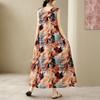 DIMANAF 2026 New Women Plus Size Summer Lady Long Dress Loose Oversize Maxi Floral Print Beach Sundress Clothing Vest Sleeveless