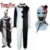 Terrifier 2 Art the Clown Cosplay Jumpsuit Halloween Carnival Costume S