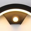 Moon-Shaped Wall Light with Motion Sensor 18W 2160LM Waterproof LED Porch Lamp for Garden Patio Garage Modern Exterior Lighting for House