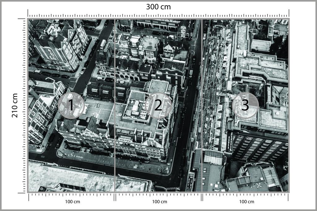 Fototapeta London černobílá omyvatelná flísová 300x210