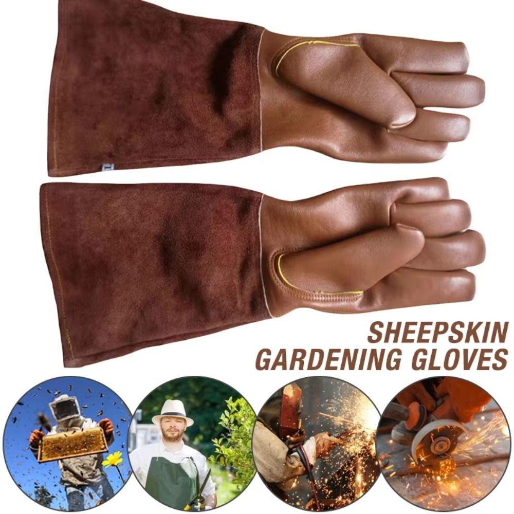 Coffee Gardening Gloves Long Sleeve Gardening Mitts Worker Pruning Gloves  Horticulturist