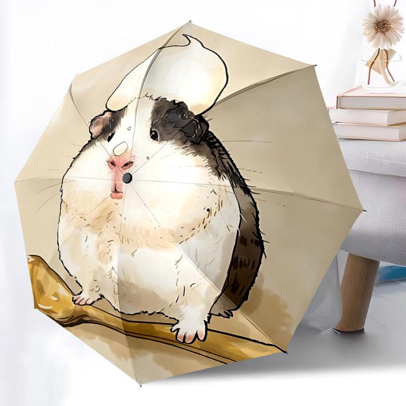 

1pc Hamster Automatic Folding Umbrella - 8-Rib Automatic Open/Close, Large Canopy Birthday Festival Gift yy251217114