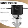 Pour Over Coffee Dripper with Spoon, Reusable Stainless Steel Pour Over Coffee Filters, Easy to Clean Camping Coffee Filter