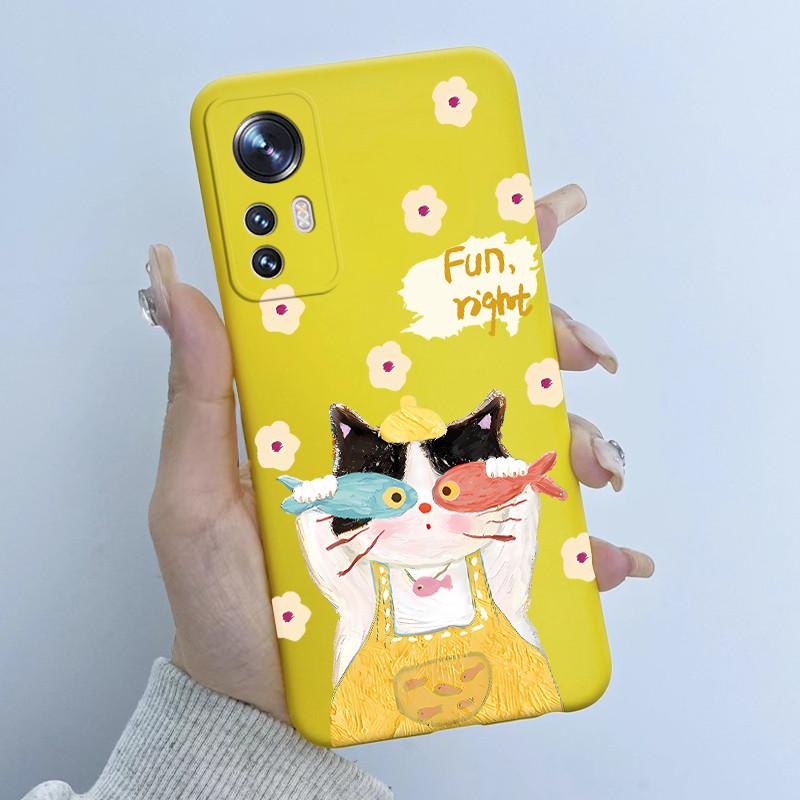 For Xiaomi 12 12X Case For Xiaomi Mi 12 Pro Flower Girl New Design Back Cover Housing For Mi12 12Pro Soft Silicone Funda Shell