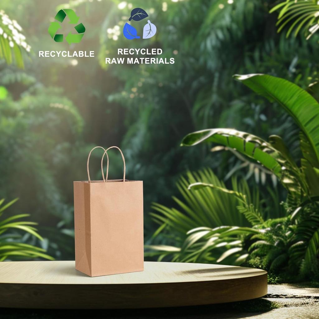 Paper Bags with Handles, Gift Bags Bulk, Retail Bags, Shopping, Milk Tea bags, Eco-friendly Portable Bags
