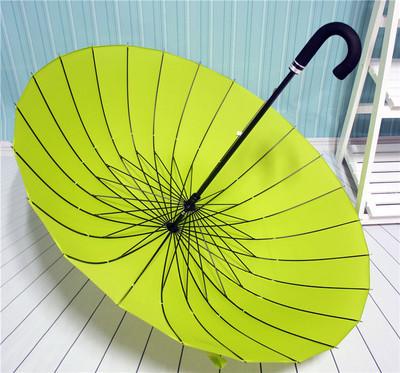 11 Bone Solid Color Double Long-handled Umbrella Wholesale Straight Pole Umbrella Retro Gift High-end Business Advertising Umbrella Men's Large