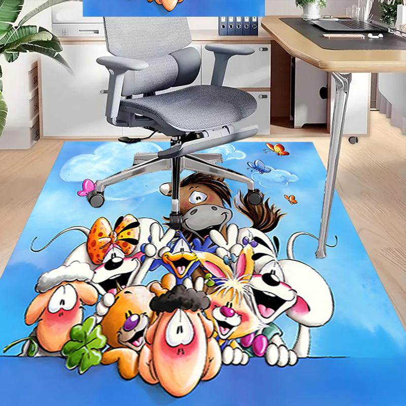 1pc Fantasy Creatures Garden Carpet for Playroom Bedroom Living Room Sofa Home Decor,kids Game Area Rug Non-slip Floor Mat Y72347
