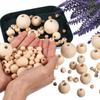 Natural Wooden Beads Dia 6mm-30mm Eco-Friendly Wood Loose Spacer Beads for Jewelry Findings Making Accessories DIY