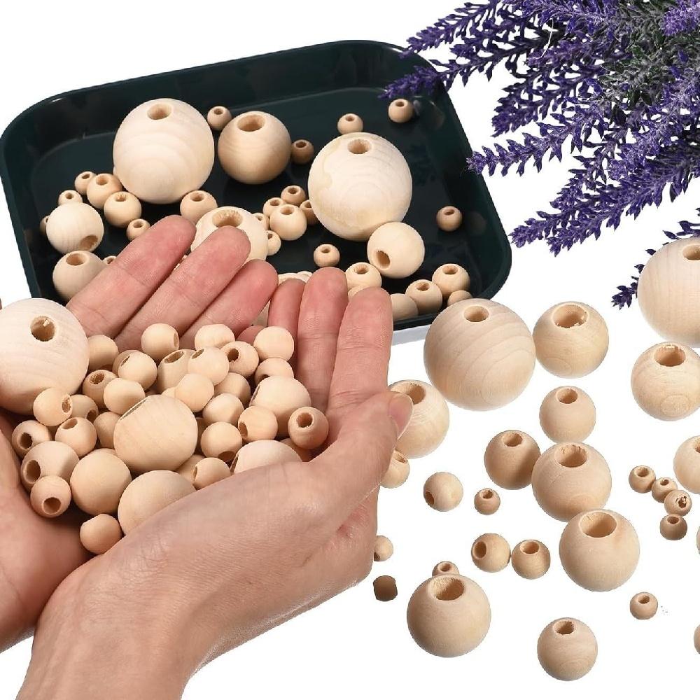 Natural Wooden Beads Dia 6mm-30mm Eco-Friendly Wood Loose Spacer Beads for Jewelry Findings Making Accessories DIY