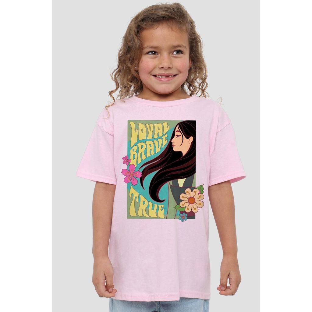Mulan Childrens/Kids Loyal Brave True T-Shirt