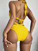 2024 European and American New Style High-Waisted Digital Print Bikini