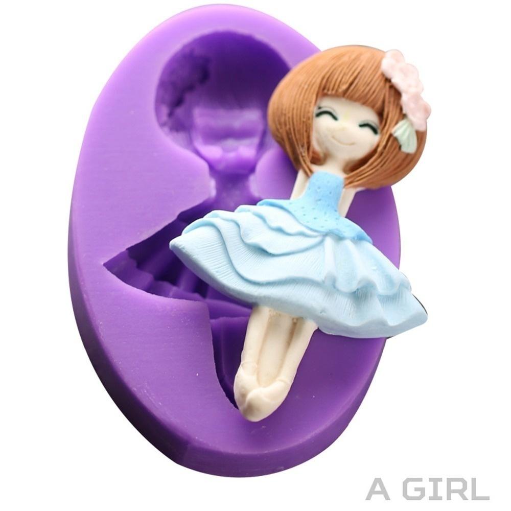 6 Style Girls Princess Silicone Fondant Cake Molds Baby Party Cake Decorating Tools Gumpaste Chocola