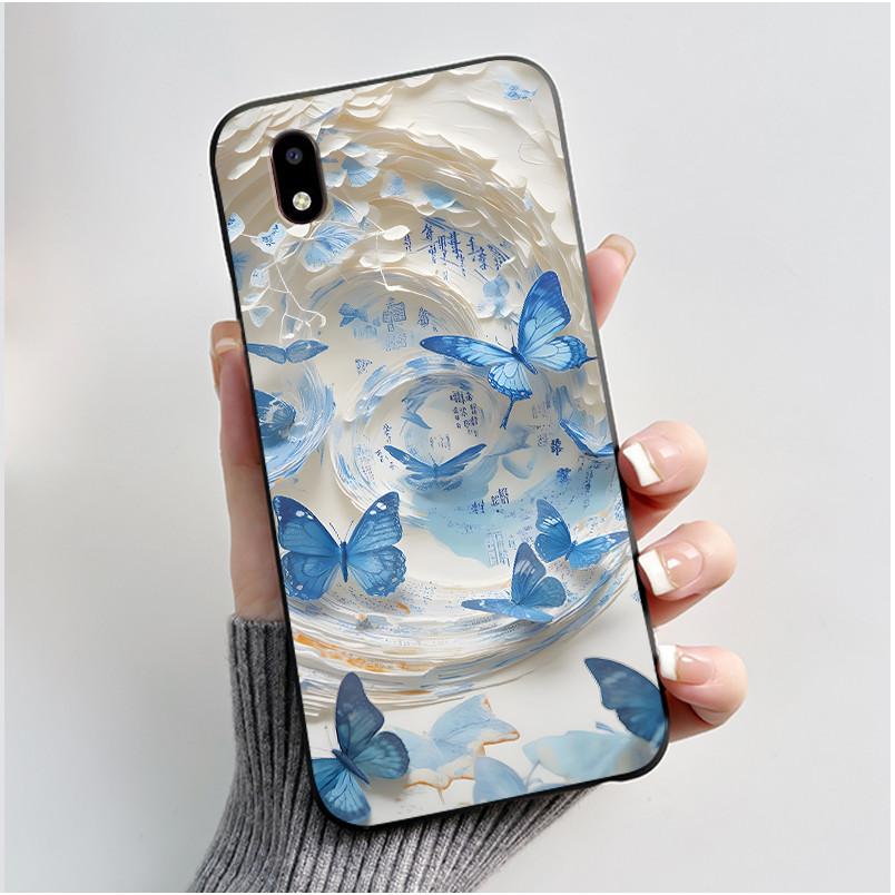 Casing For ZTE Blade A3 2020 / Avid 579 Phone Case Aesthetic Cute Cat Astronaut Black Matte Soft Silicone Protective Cover Shell