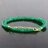 Collana regolabile con perline rotonde in pietra verde alla moda per donna