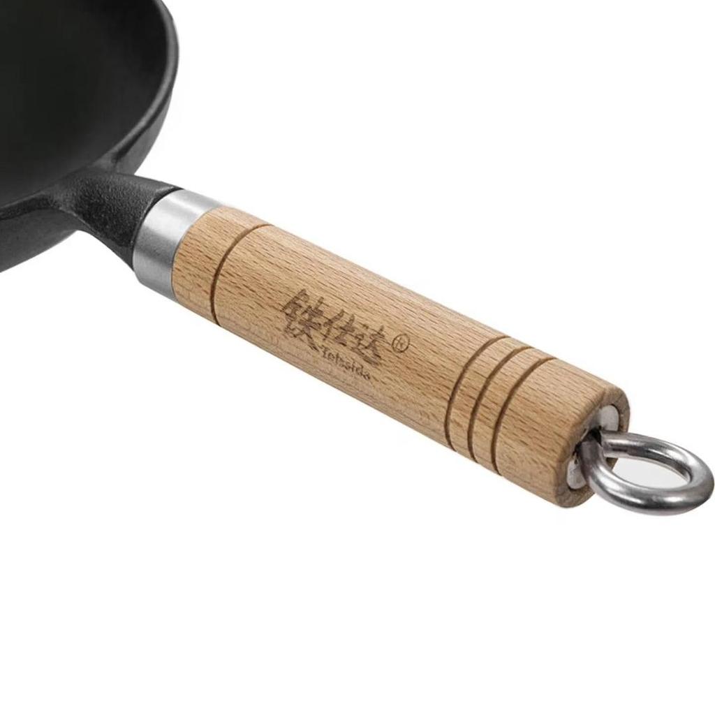 Telssida Cast Iron Small Frying Pan, Flat Bottom Pan, Egg Pan, Steak Pan,Uncoated Wrought Iron Pan, Mini Breakfast Pan