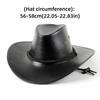 Faux Leather Fedora Sun Hat Wide Curved Brim Wide Brim Cap Vintage Cowgirl Hat  Outdoor Travel
