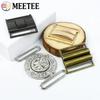 Meetee 1/2/4/5Pcs 30-60mm Metal Waist Belt Buckle Ribbon Band Adjust Clasp Coat Down Jacket Belts Decor Hook Buckles Accessories