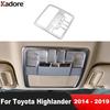 Car Front Roof Reading Light Lamp Panel Cover Trim For Toyota Highlander 2014-2016 2017 2018  Matte Interior Accessories