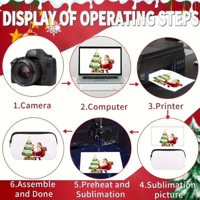 Pack of 38 Sublimation DIY Set Customizable Christmas Decors Set with Sublimation Blanks for Stylish Ornament