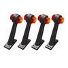4X Side Rubber Stalk Marker Light Red/Amber Outline Lamp 12V – Compatible with Trucks, Trailers, Caravans & More