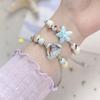 Handmade Adjustable Beaded Bracelets for Women Boho Colorful Glaze Starfish Shell Ceramic Beads Bracelet Girl Party Jewelry Gift
