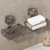 Suction Cup Soap Holder Shower Dish With Drainage Holes, No Drill Wall Mounted For Bathroom Shower, Vanity Soap Holder