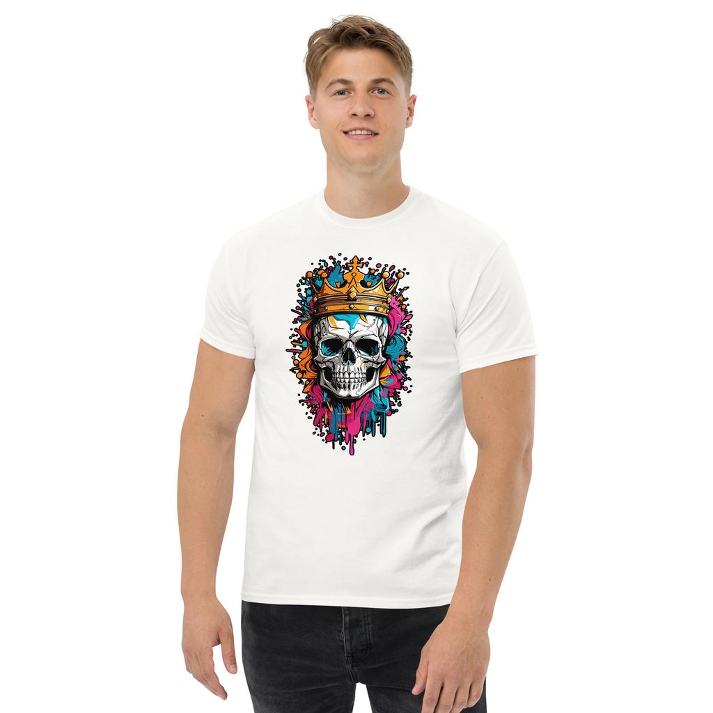 SKULL KING COLORFULL GRAFFITI SPLASH AWESOME GRAPHIC T SHIRT Men's classic tee