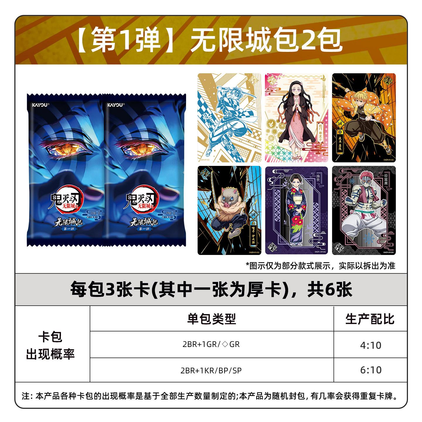 Official : Kimetsu No Yaiba Infinity Castle Collectible Card Cartoon Kamado Tanjiro Card Anime Merchandise