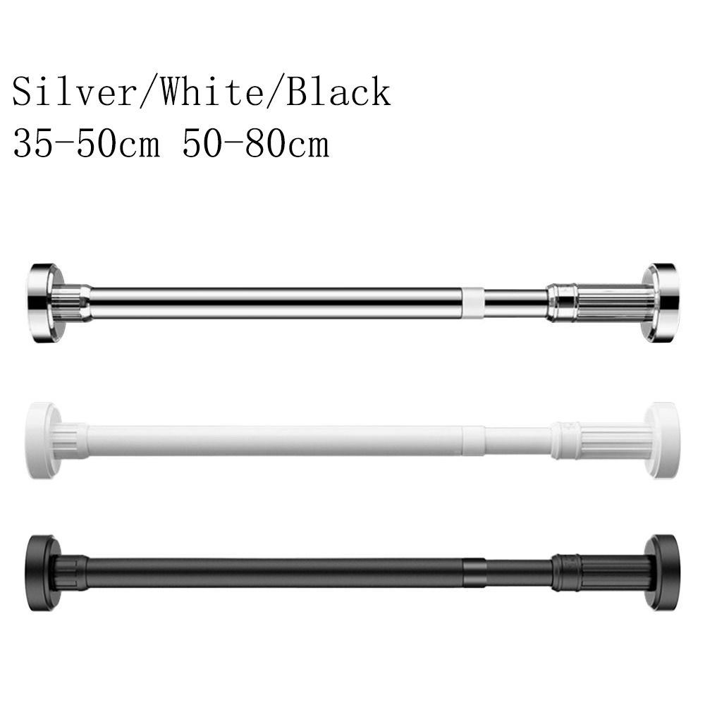 35-80cm Σχάρα Στεγνώματος Ρούχων Ρυθμιζόμενος Τηλεσκοπικός Πόλος Ανοξείδωτος Χωρίς Τρύπες Ράβδος Κουρτίνας για Μπαλκόνι Μπάνιο Οικιακά Είδη