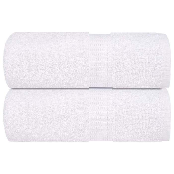 VidaXL Serviettes d'invité 2 pcs blanc 30x50 cm 360 g/m² 100% coton, serviette, serviette de visage, ensemble de serviettes 136645