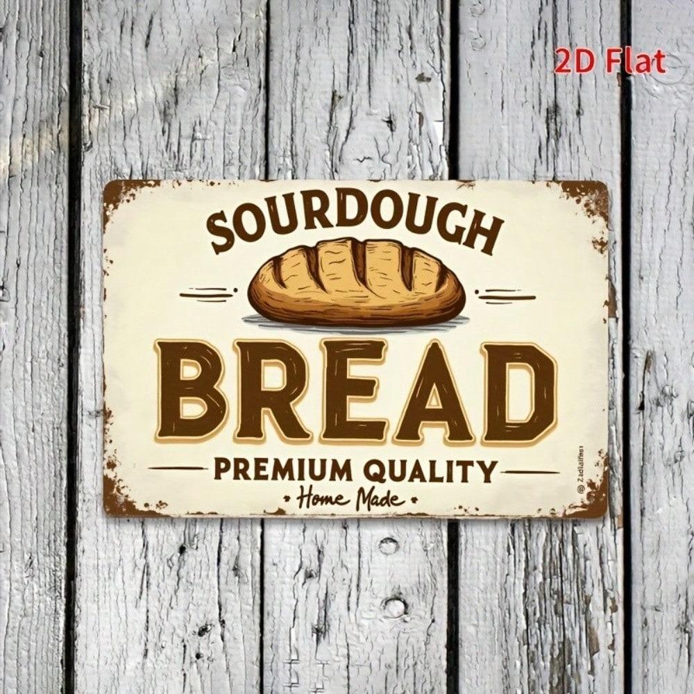 Metal Wall Art Plaque Kitchen Decor Rustic Bakery Cafe Sign Vintage Home Housewarming Gift