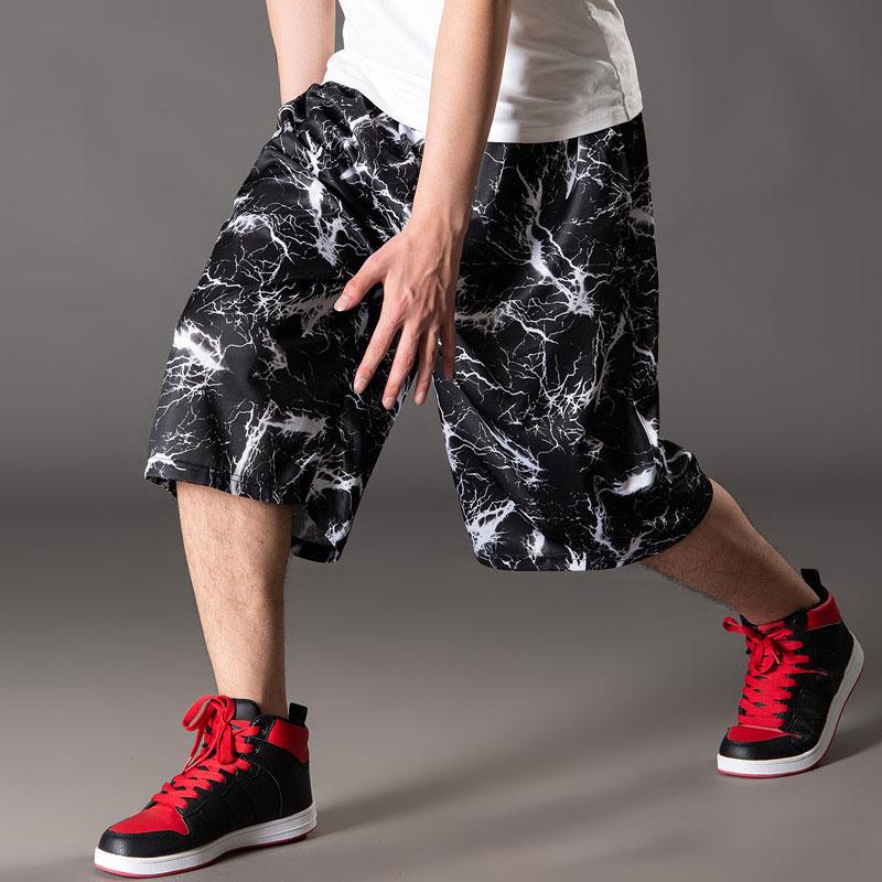 Pantalones Cortos de Hombre Secado Rápido Gráfico Shorts de Hombre Largos Oversize Entrenamiento Baloncesto Bermuda Tres Cuartos Elástico