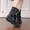 Fashion 2025 Winter New Mid Heels Short Boots for Women Fashion Elegant Pointed Toe Shoes Comfort Chelsea Ankle Boots Dress Zapatillas