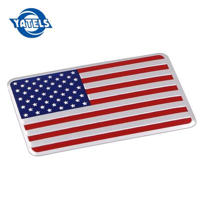 1X USA America Flag Aluminum Sticker Auto Car Body 3D Logo Emblem Badge Decal