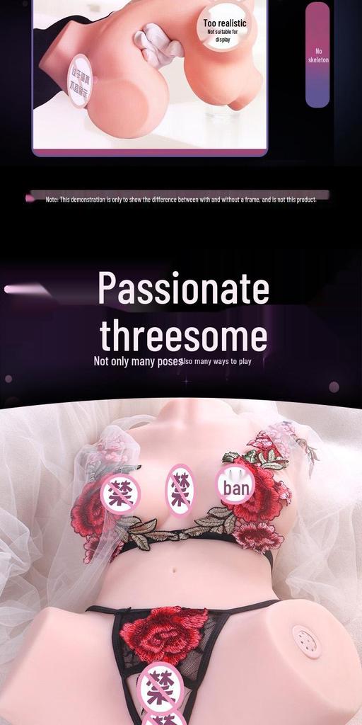 Realistic Half-Body Masturbation Cup with Famous Molded Vagina and Buttocks - Male Sex Toy