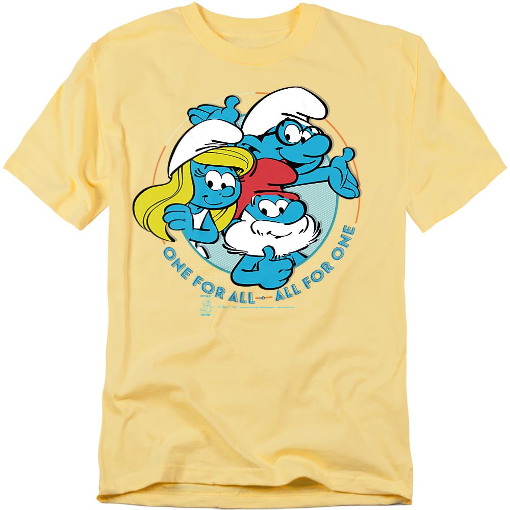 The Smurfs Unisex Adult All For One T-Shirt
