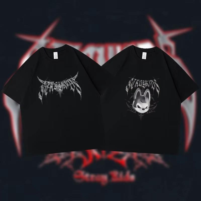 KPOP DominATE Tour Merch FELIX BANGCHAN CHANGBIN HYUNJIN SEUNGMIN LEE KNOW Bomull Kort Erm Morsom T-skjorte Grafiske T-skjorter