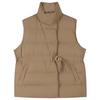 Fashionable and Versatile Women's  Cotton Vest with Stand Collar and Slim Waist for Autumn and Winter