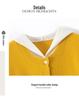 Women's 100% Pure Wool Color Block Cardigan Hoodie - Loose Knit Button-Up Sweater Coat