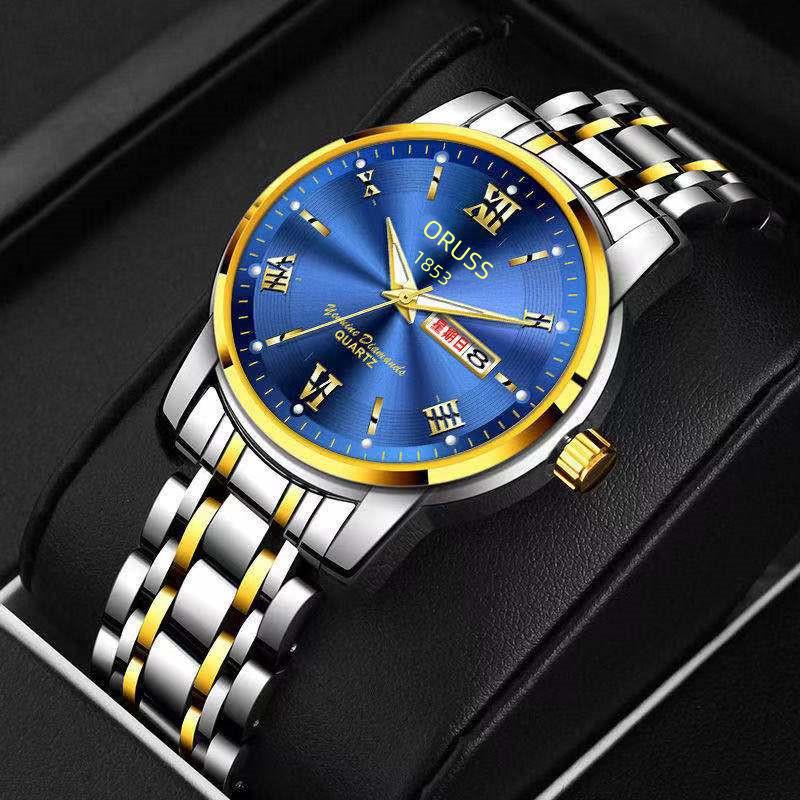 40Mm Large Dial Luminous Waterproof Calendar Domestic Watch Men'S Fashion Round Pointer