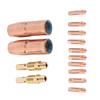 14 pz Accessori Saldatrice Mig Ugello Saldatura a Filo Ugelli Gas Ugello Rivestito 21-50 Diffusore Gas 35-50 Ugelli 11-35