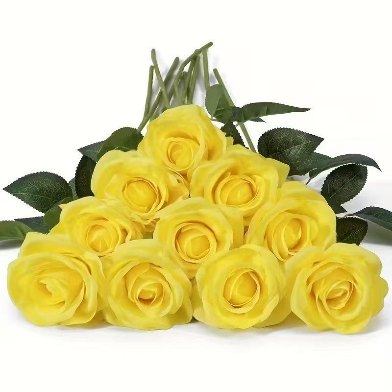 Rose di Seta Bianca Fiori Artificiali per San Valentino, Festival Qixi e Decorazioni per Matrimoni