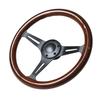 Classic Wood Steering Wheel with Black Spokes N35WB