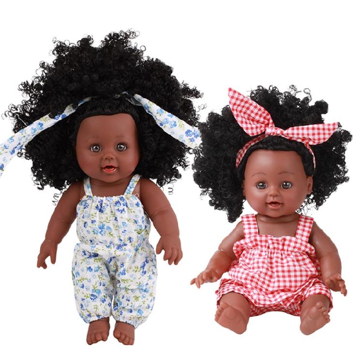 12in African American for Doll for Baby Girls Boys with Black Skin that Looks Re