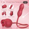Rose Sucking Sex Toys Dildo Vibrator for Women 3in1 Thrusting G Spot Anal Vibrators Stimulator Female Vibrating Egg Adult Toys