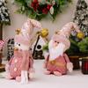 Pink Santa Claus Doll Decor Handmade Merry Christmas Decorations  New Year Gifts